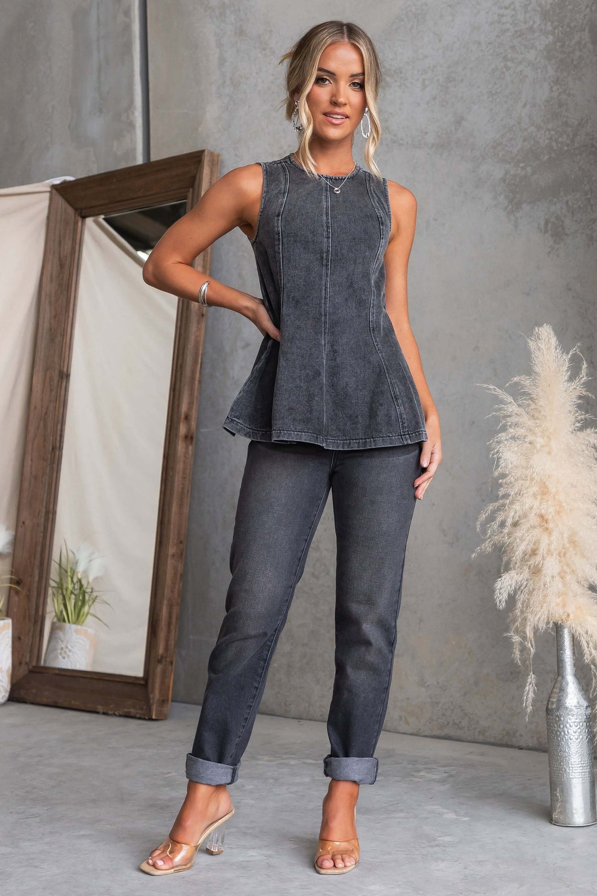 Rachel Denim Top