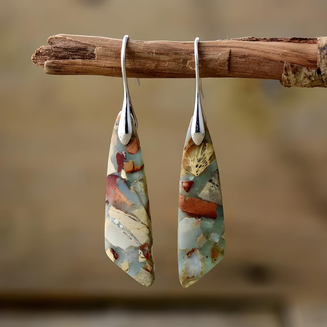 Laurel™ Vintage Nature Stone Earrings