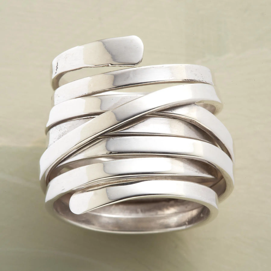 Pia™ Vintage Thick Layer Silver Ring